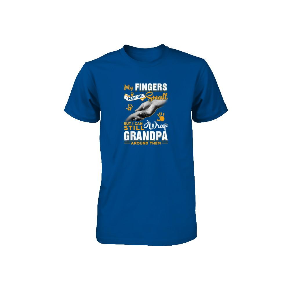 My Fingers May Be Small But I Can Still Wrap Grandpa Youth-Youth Shirt-Toddler T-Shirt-Royal