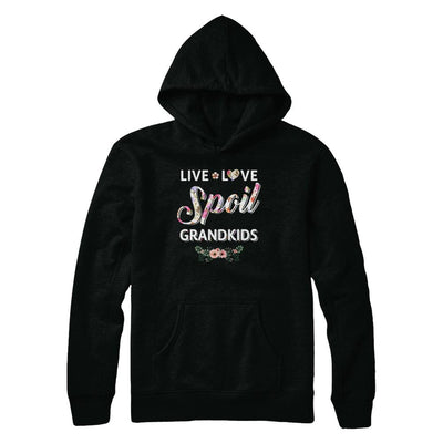 Funny Grandma Live Love Spoil Grandkids Mothers Day-T-Shirt & Hoodie-Pullover Hoodie-Black