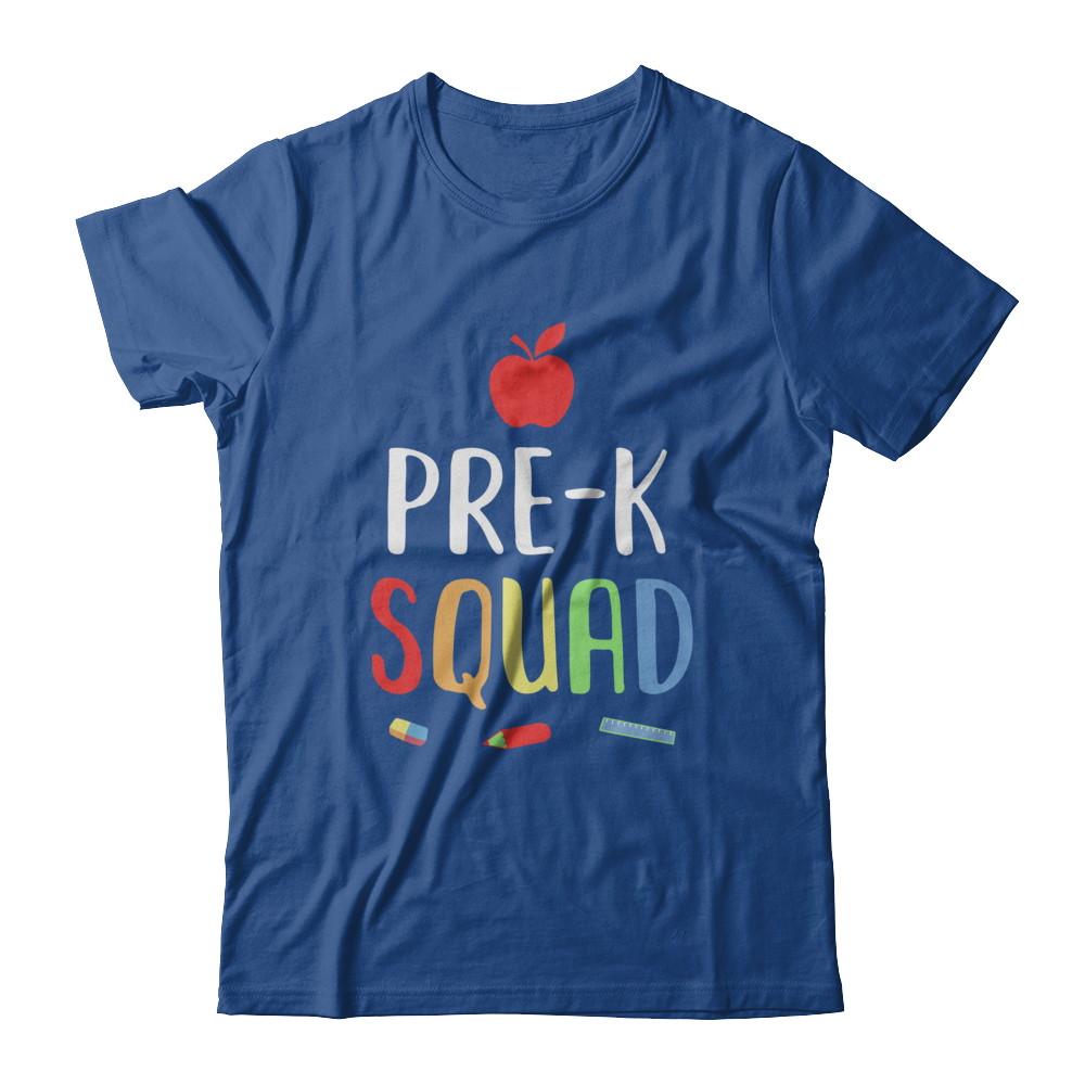 Pre-K Preschool Squad Back To School Teacher Gift-T-Shirt & Hoodie-Classic T-Shirt-Royal