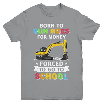 Born To Run Hoes For Money Forced To Go To School Youth-Youth Shirt-Youth T-Shirt-Sport Grey