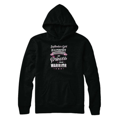 September Girl Is Perfect Princess Warrior Birthday Gift-T-Shirt & Tank Top-Pullover Hoodie-Black