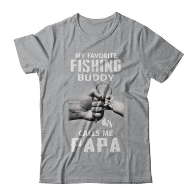 My Favorite Fishing Buddy Calls Me Papa Fish Fathers Day-T-Shirt & Hoodie-Classic T-Shirt-Sport Grey