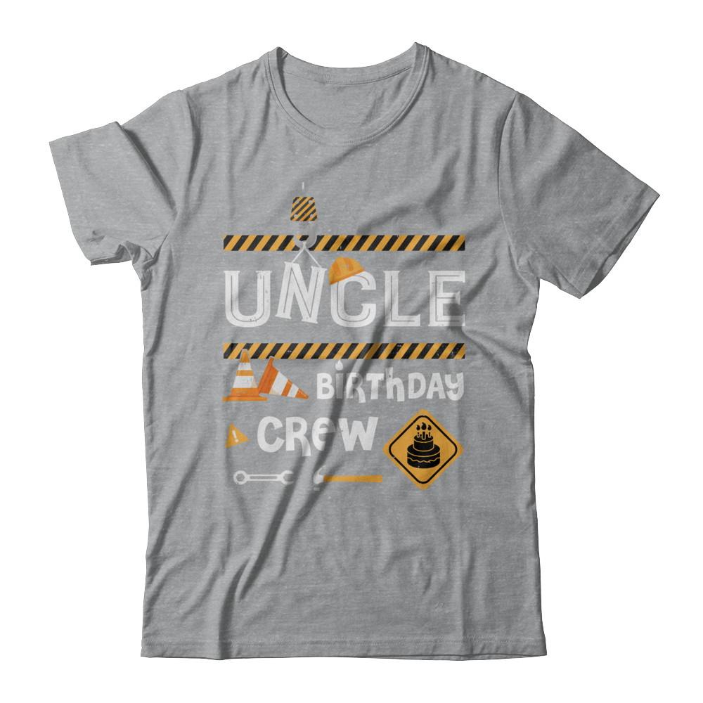 Uncle Birthday Crew Construction Birthday Party Gift-T-Shirt & Hoodie-Classic T-Shirt-Sport Grey