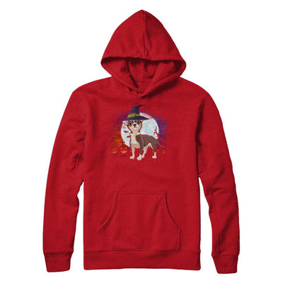 Cute Halloween Chihuahua Puppy Pumpkins-T-Shirt & Sweatshirt-Pullover Hoodie-Red