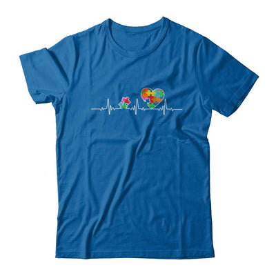 Autism Puzzle Heartbeat Autism Awareness-T-Shirt & Hoodie-Classic T-Shirt-Royal