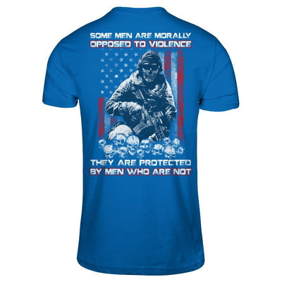 Veteran Men Opposed To Violence They Are Protected By Men Who Are Not-T-Shirt & Hoodie-Classic T-Shirt-Royal