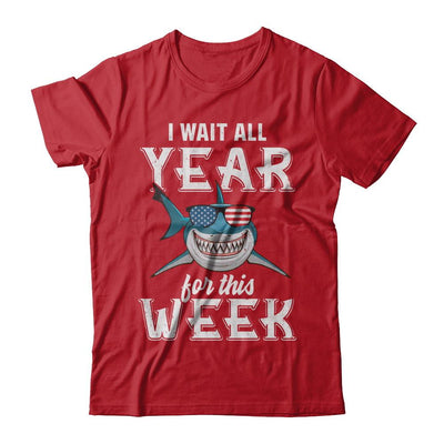Funny I Wait All Year For This Week Sharks-T-Shirt & Hoodie-Classic T-Shirt-Red
