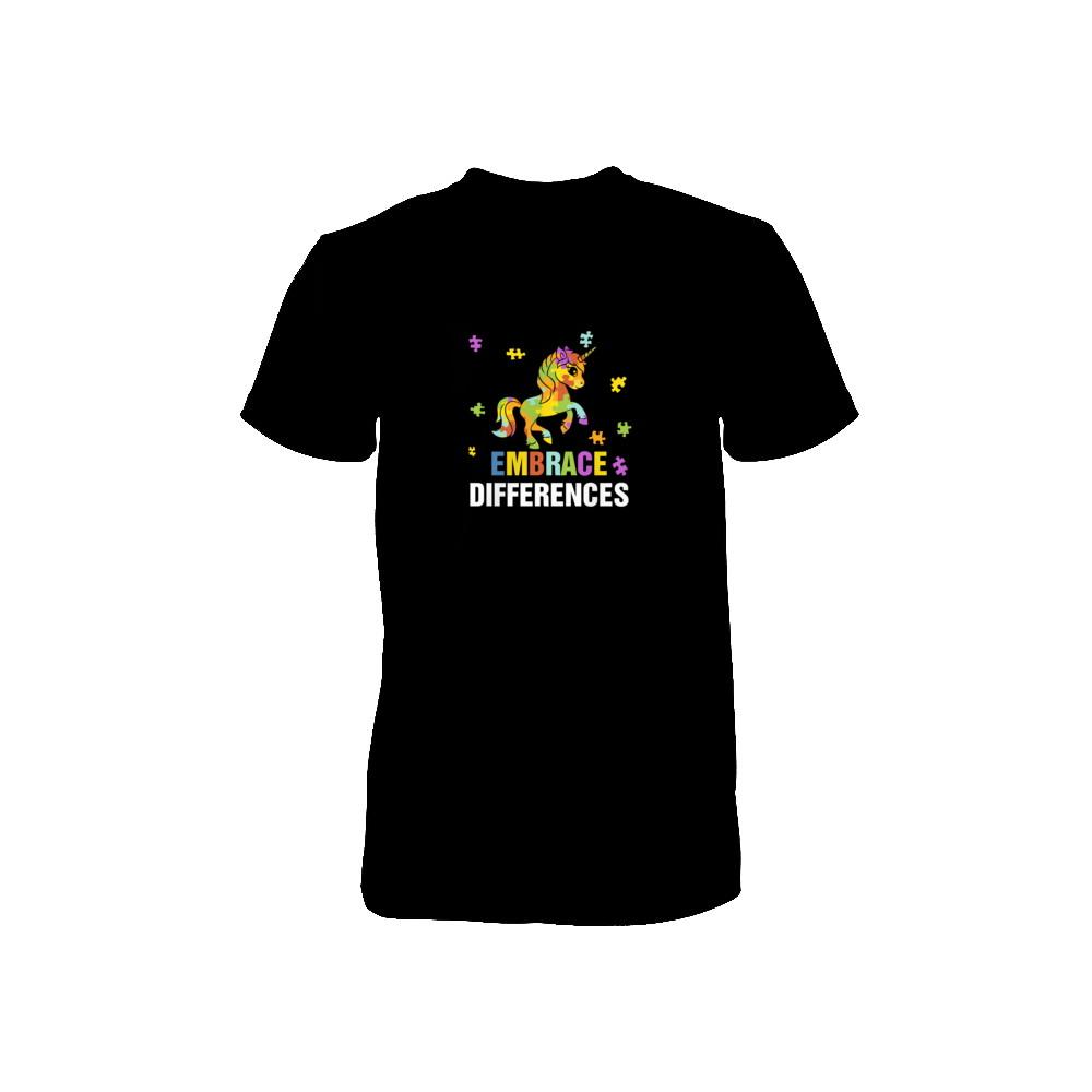 Autism Awareness Puzzle Piece Unicorn Embrace Differences Youth-Youth Shirt-