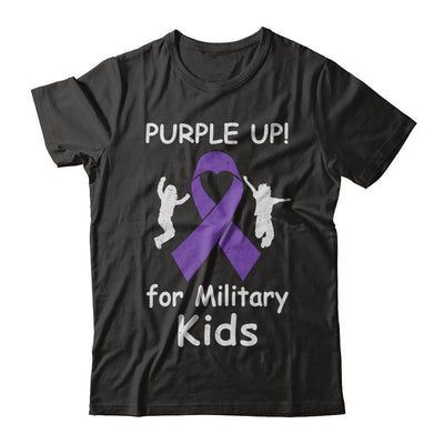 Purple Up For Month Of The Military Kids-T-Shirt & Hoodie-Classic T-Shirt-Black
