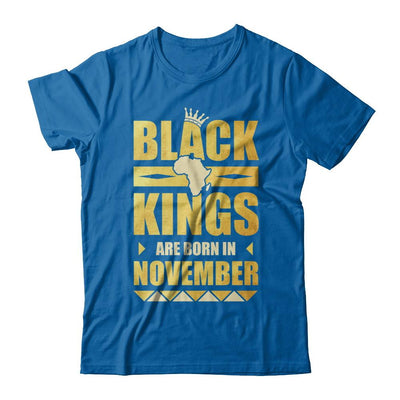 Black Kings Are Born In November Birthday-T-Shirt & Hoodie-Classic T-Shirt-Royal