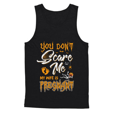 Funny Pregnant Wife Husband Halloween Costume-T-Shirt & Hoodie-Unisex Tank-Black
