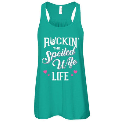Rockin' The Spoiled Wife Life-T-Shirt & Tank Top-Women's Flowy Racerback Tank-Kelly