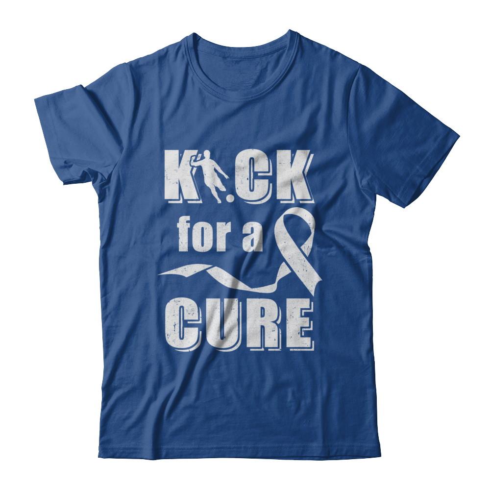 Kick For A Cure Soccer Clear Lung Cancer Awareness-T-Shirt & Hoodie-Classic T-Shirt-Royal
