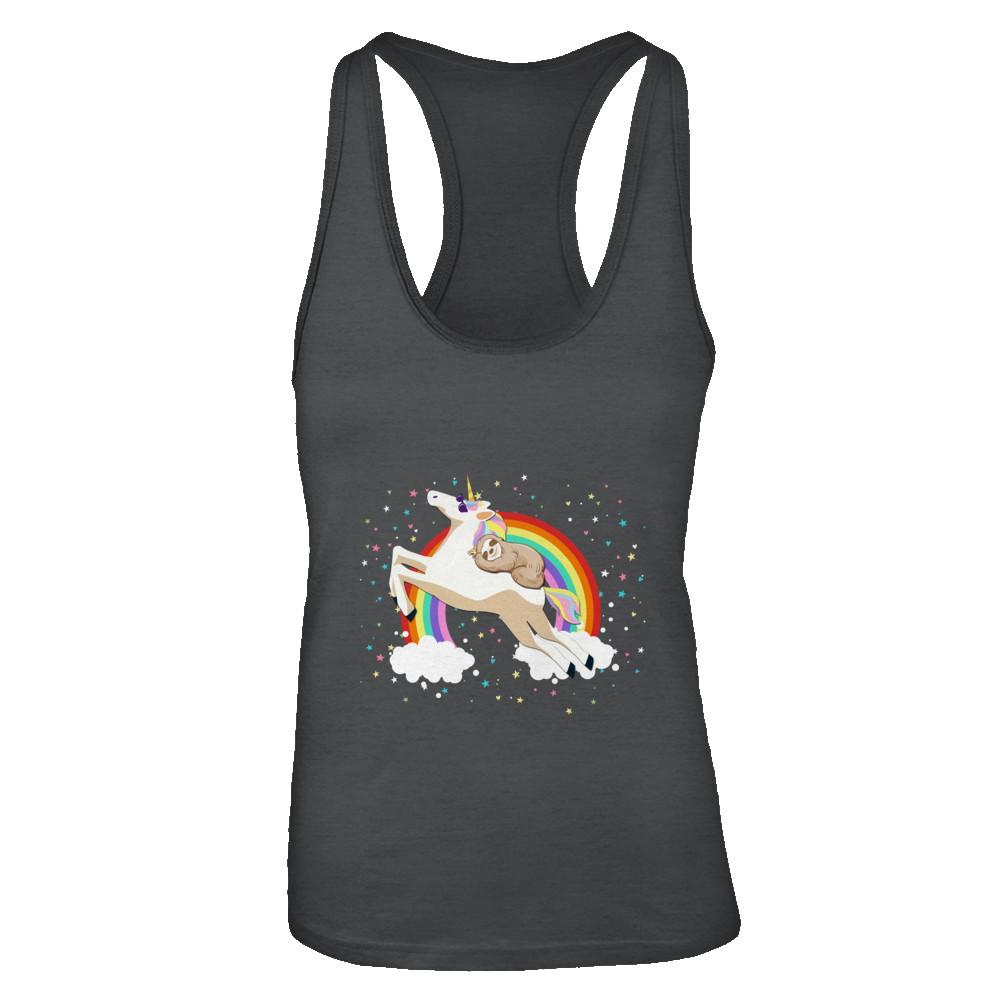 Funny Sloth Riding Unicorn Lover