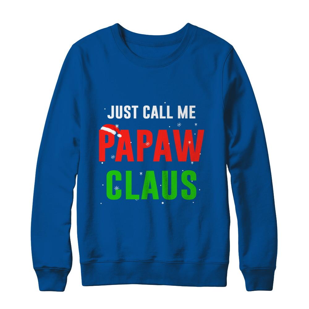 Santa PaPaw Claus Matching Family Christmas Pajamas-T-Shirt & Sweatshirt-Crewneck Sweatshirt-Deep Royal