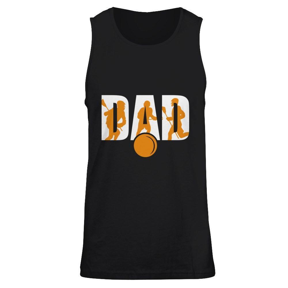 Lacrosse Dad Father's Day-T-Shirt & Hoodie-Unisex Tank-Black