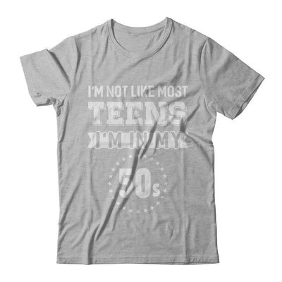 Vintage I'm Not Like Most Teens I'm In My 50s Birthday-T-Shirt & Hoodie-Premium T-Shirt-Heather Gray