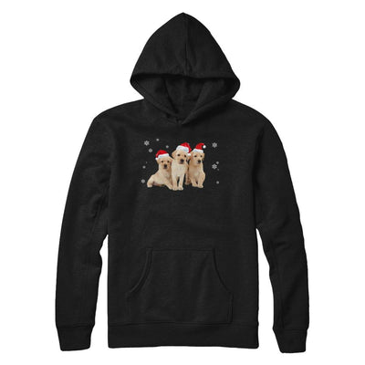 Funny Yellow Labrador Puppies Christmas Dog Gift-T-Shirt & Hoodie-Pullover Hoodie-Black