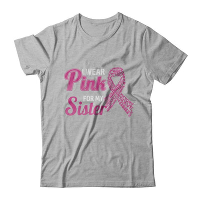 I Wear Pink For My Sister Breast Cancer Awareness-T-Shirt & Hoodie-Premium T-Shirt-Heather Gray
