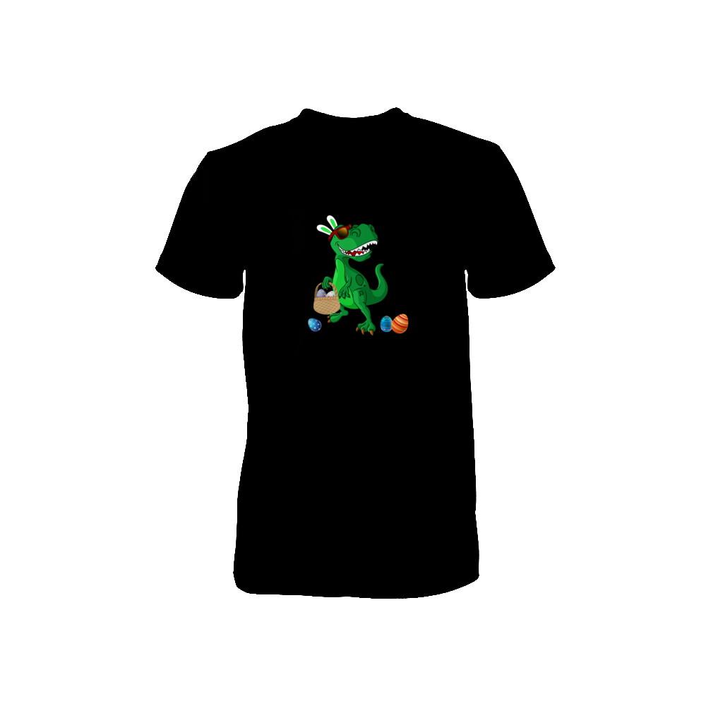 Funny Dabbing Cool Easter Bunny Dinosaur Youth-Youth Shirt-Toddler T-Shirt-Black