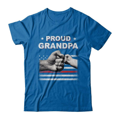 Proud Grandpa Fireman Firefighter Thin Red Line Flag Fathers Day-T-Shirt & Hoodie-Classic T-Shirt-Royal