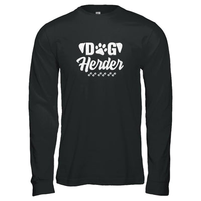 Dog Herder Funny Herding Dogs Gift-T-Shirt & Tank Top-Long Sleeve T-Shirt-Black