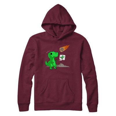 Rock Paper Scissors Funny Dinosaur-T-Shirt & Hoodie-Pullover Hoodie-Maroon