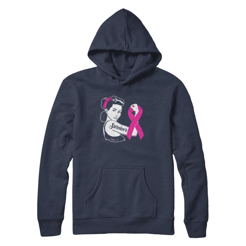 We Can Cure It Breast Cancer Pink Awareness Survivor-T-Shirt & Hoodie-Pullover Hoodie-Navy