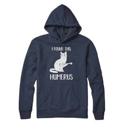 I Found This Humerus Cat Humorous-T-Shirt & Hoodie-Pullover Hoodie-Navy