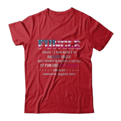 Veteran Funcle Fun Uncle Definition Military-T-Shirt & Hoodie-Classic T-Shirt-Red