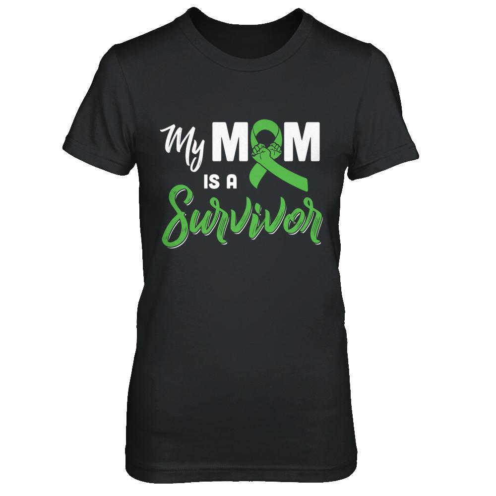 My Mom Is A Survivor Lymphoma Son Daughter-T-Shirt & Hoodie-Women's T-Shirt-Black