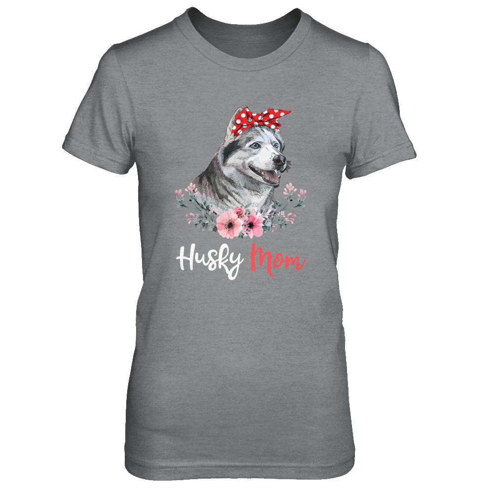 Husky Mom Gift For Women Dog Lover-T-Shirt & Hoodie-Women's T-Shirt-Sport Grey
