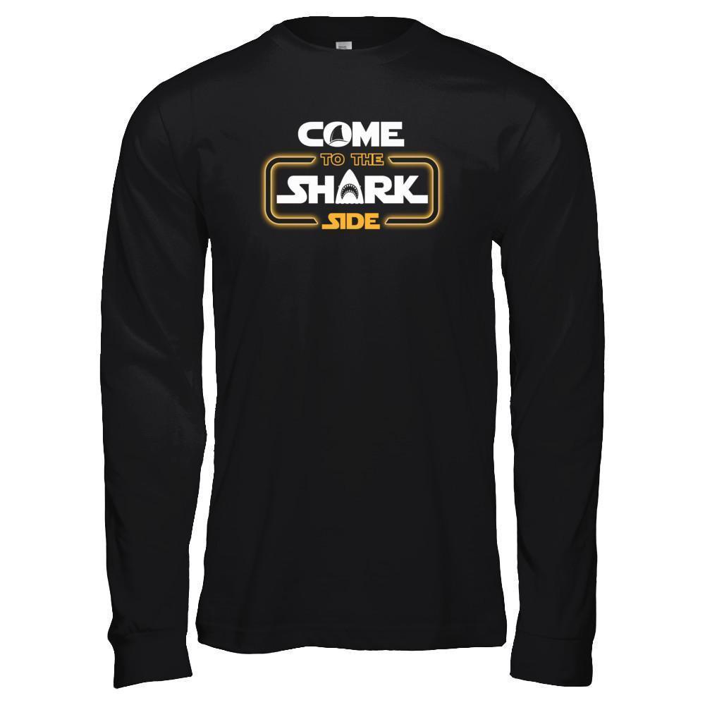 Come To The Shark Side-T-Shirt & Tank Top-Long Sleeve T-Shirt-Black