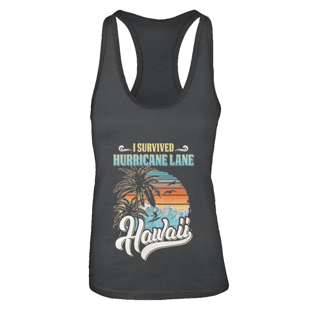 I Survived Hurricane Lane Hawaii-T-Shirt & Tank Top-Women's Ideal Racerback Tank-Black