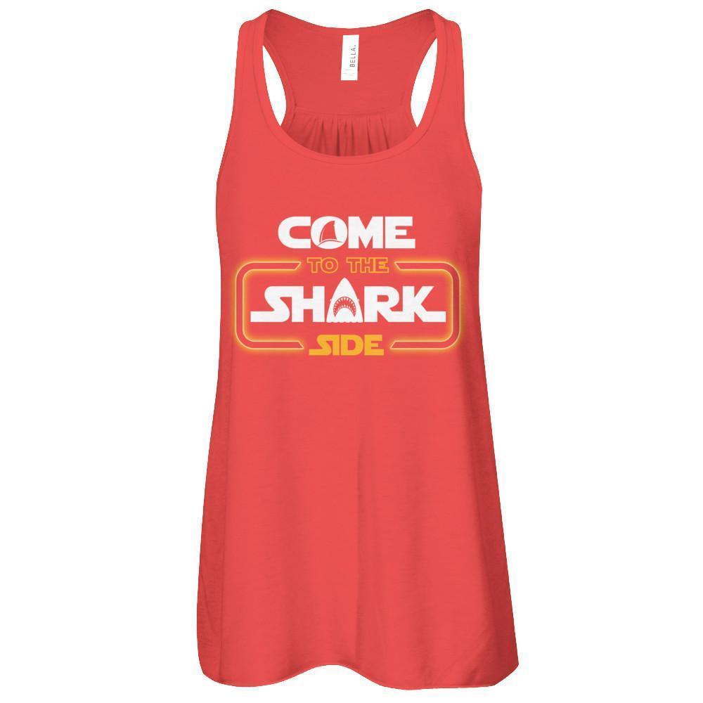 Come To The Shark Side-T-Shirt & Tank Top-Women's Flowy Racerback Tank-Red