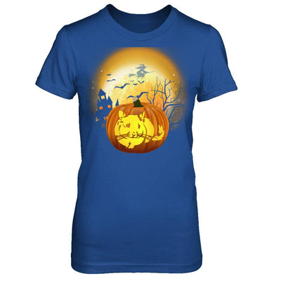 Pumpkin Chinchilla Halloween Human Costume-T-Shirt & Hoodie-Women's T-Shirt-Royal