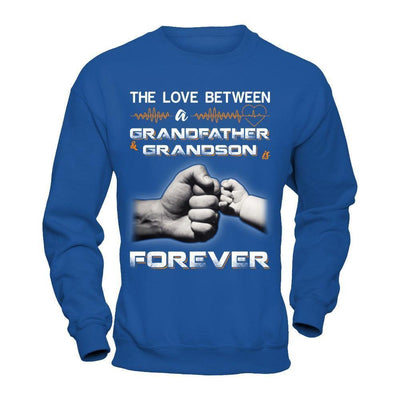 The Love Between A Grandfather And Grandson Is Forever-T-Shirt & Hoodie-Crewneck Sweatshirt-Royal