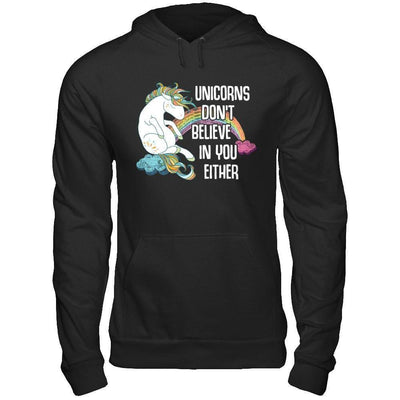 Unicorns Don't Believe In You Either-T-Shirt & Hoodie-Pullover Hoodie-Black