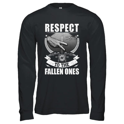 Respect To The Fallen Ones Motorbike-T-Shirt & Hoodie-Long Sleeve T-Shirt-Black
