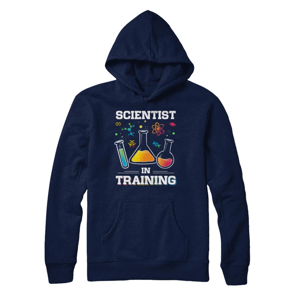 Scientist In Training Science-T-Shirt & Hoodie-Pullover Hoodie-Navy