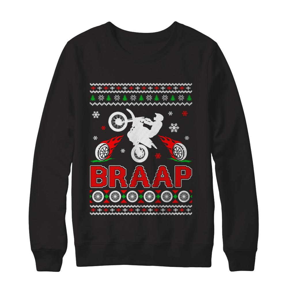 Motocross Sweater Christmas Dirt Bike BRAAP
