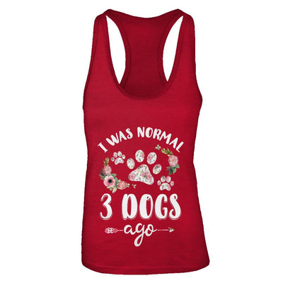 I Was Normal Three Dogs Ago-T-Shirt & Tank Top-Women's Ideal Racerback Tank-Red