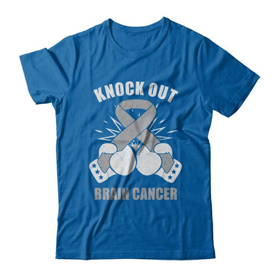 Boxing Knock Out Brain Cancer Awareness Support-T-Shirt & Hoodie-Classic T-Shirt-Royal