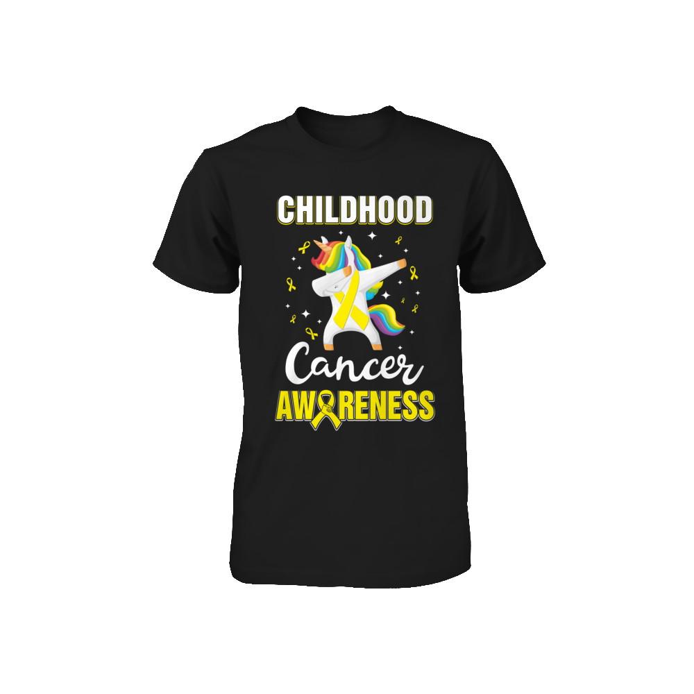 Childhood Cancer Awareness Cute Unicorn Warrior Youth-Youth Shirt-Toddler T-Shirt-Black