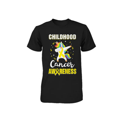 Childhood Cancer Awareness Cute Unicorn Warrior Youth-Youth Shirt-Toddler T-Shirt-Black