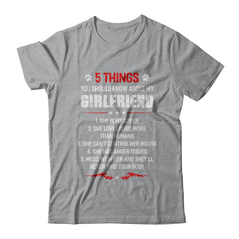 5 Things You Should Know About My Girlfriend Dogs Boyfriend-T-Shirt & Hoodie-Classic T-Shirt-Sport Grey