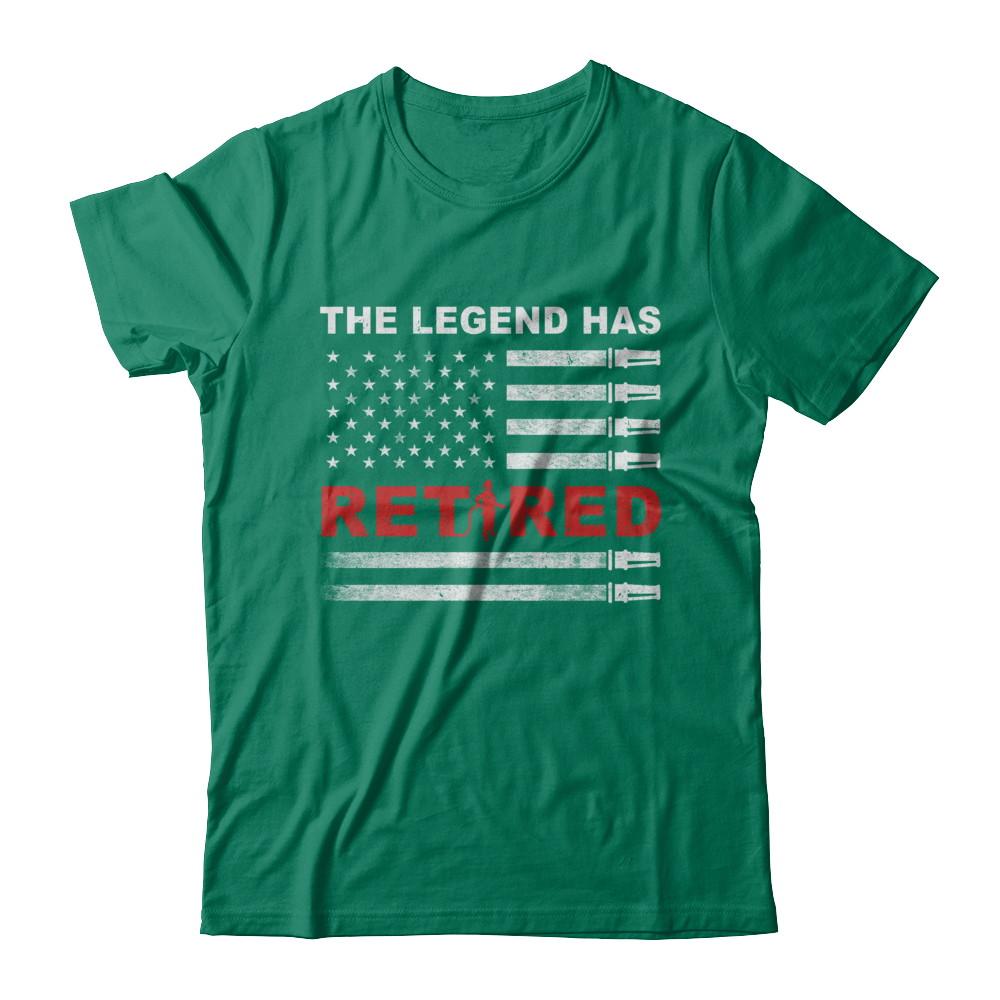The Legend Has Retired Firefighter Retirement Gift-T-Shirt & Hoodie-Classic T-Shirt-Kelly Green