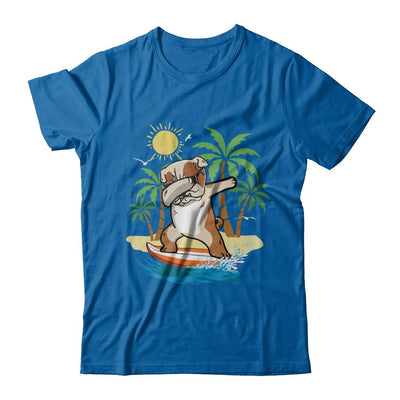 Summer Vacation Dabbing Bulldog Surfing Surfboard Gift-T-Shirt & Hoodie-Classic T-Shirt-Royal