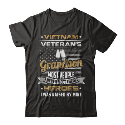 Vietnam Veteran's Grandson I Was Raised By Mine-T-Shirt & Hoodie-Classic T-Shirt-Black