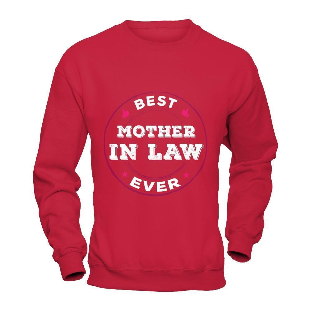 Best Mother In Law Ever-T-Shirt & Hoodie-Crewneck Sweatshirt-Red